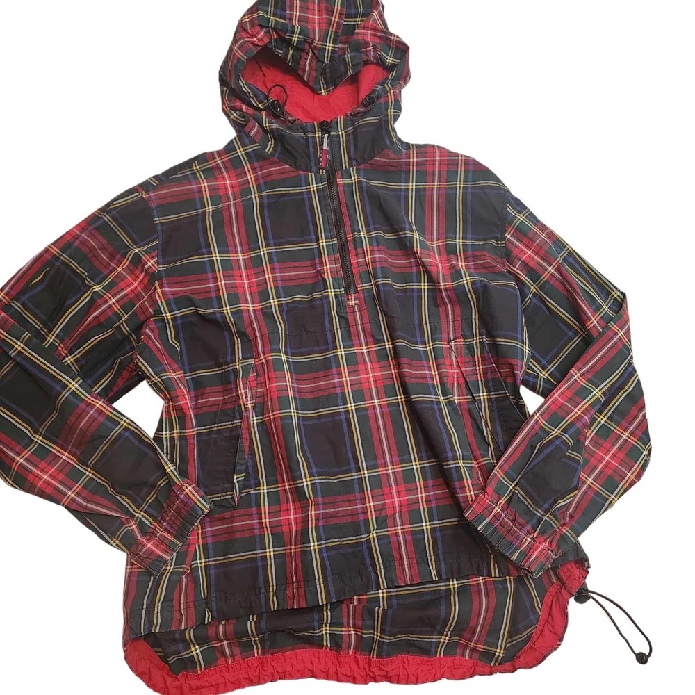 Tommy Hilfiger Mens 1/4 Zip Jacket XL Plaid